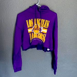 Los Angeles lakers cropped hoodie